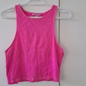 Hot pink crop-tank top
